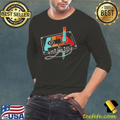 Nice 80s 90s Cassette Pencil Retro Shirt