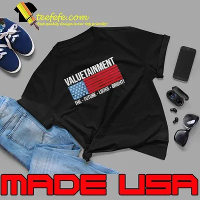 Nice Valuetainment Future Looks Bright American Flag  Shirt