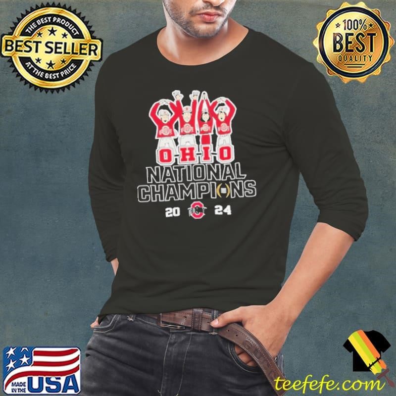Ohio State Buckeyes National Champions 2024 hand sign Long Sleeve Tee
