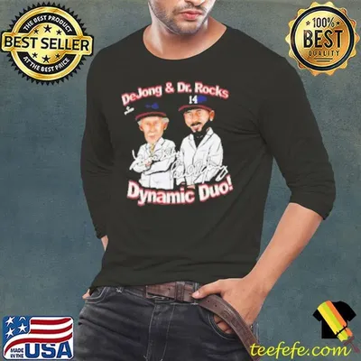 Paul DeJong and Dr Rocks Dynamic Duo Washington caricature signature shirt