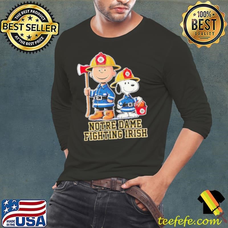 Peanuts firefighters Notre Dame Fighting Irish shirt