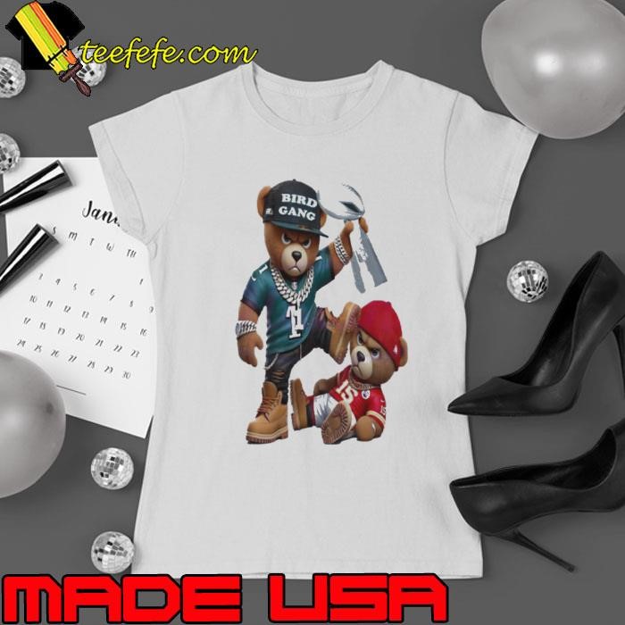 Philadelphia Eagles Beat Chiefs Teddy Bear Football Ladies tee