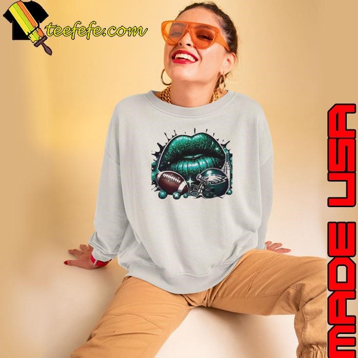Philadelphia Eagles Football Lips Helmet Shirt