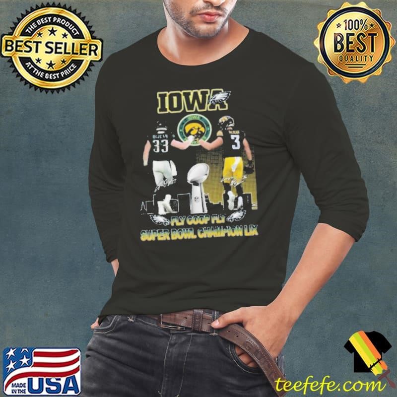 Philadelphia Eagles Iowa Hawkeyes DeJean Fly Coop Fly Super Bowl Champions LIX  Shirt
