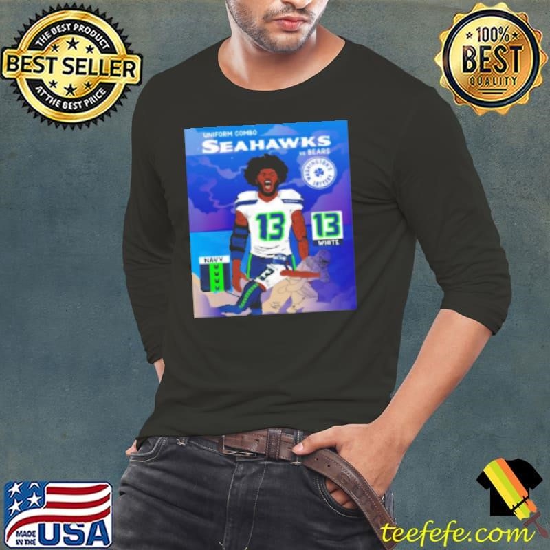 Poster Uniform Combo Seattle Seahawks vs Chicago Bears Washington’s Lottery Navy Shirt