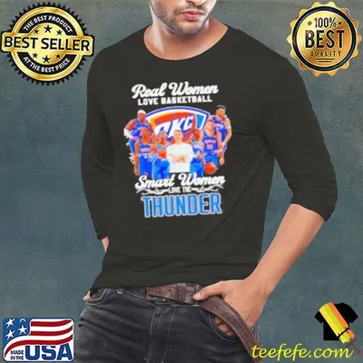 Real women love basketball smart women love the Thunder player signatures Shirt