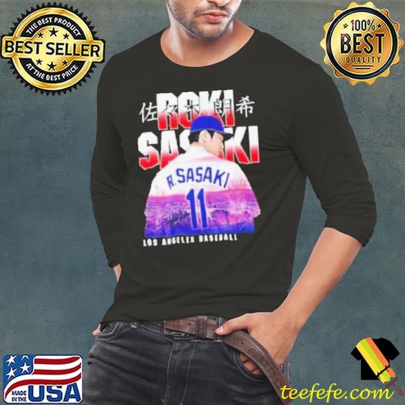 Roki Sasaki Los Angeles Dodgers Landmark city skyline shirt