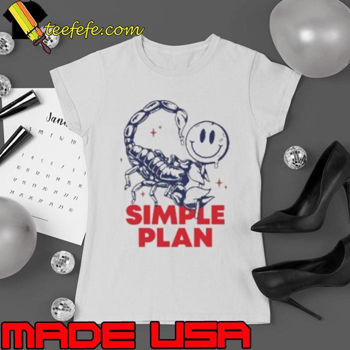 Simple Plan Scorpion Candy Cane Smiley Ladies tee