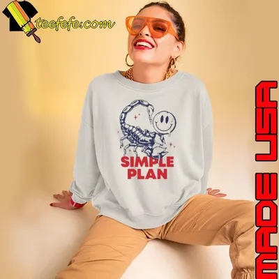 Simple Plan Scorpion Candy Cane Smiley Shirt