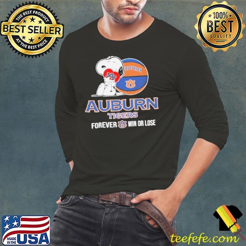 Snoopy Hug Heart Auburn Tigers Forever Win Or Lose shirts