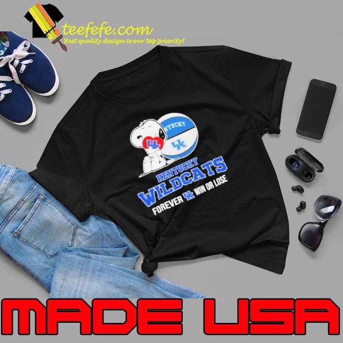 Snoopy Hug Heart Kentucky Wildcats Forever Win Or Lose shirts