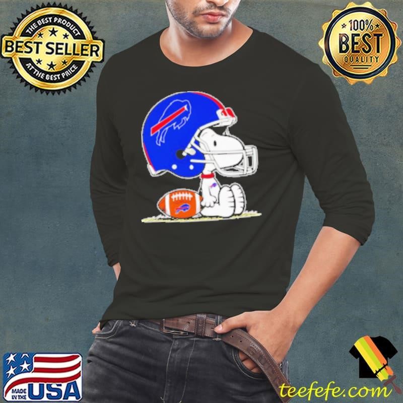 Snoopy sitting Buffalo Bills football Long Sleeve Tee