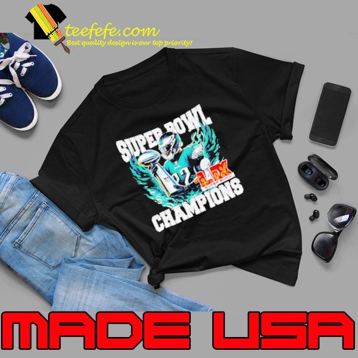 Super Bowl 2025 LIX Champions number 22 Eagles shirt