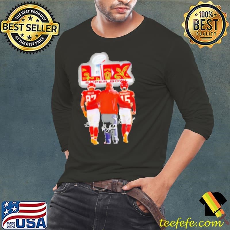 Super Bowl LIX Kelce Andy Reid and Mahomes signatures Shirt