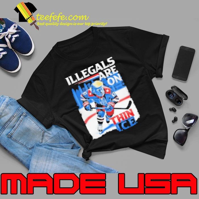 Trump 47 Maga Hockey Illegals Are On Thin Ice Unisex