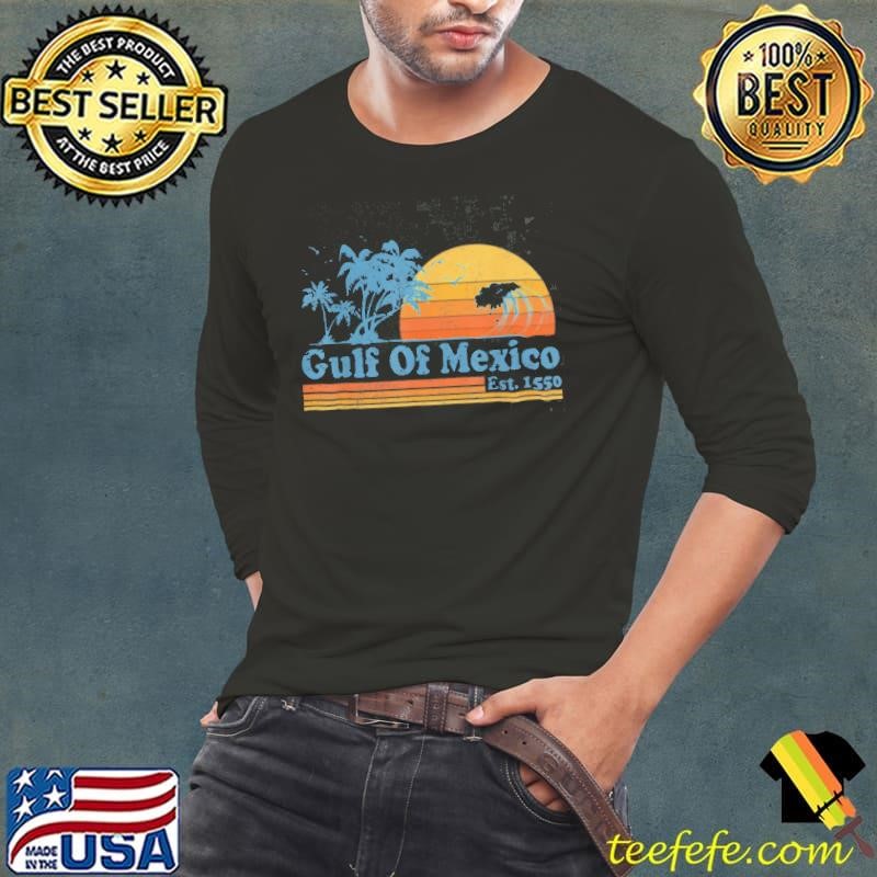 Vintage Gulf of Mexico Est 1550 Retro Beach Sunset Shirt