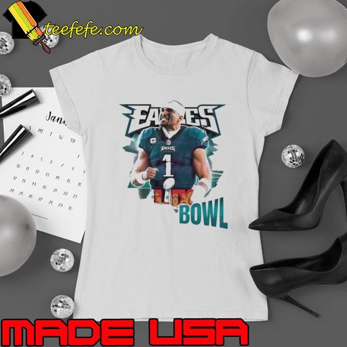 Vintage Philadelphia Eagles Jalen Hurts Super Bowl Lix Mvp Ladies tee