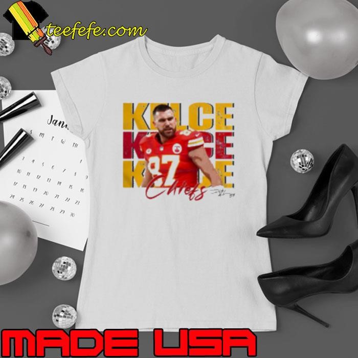 Vintage Travis Kelce 87 Kansas City Chiefs Football Players Super Bowl 2025 Ladies tee