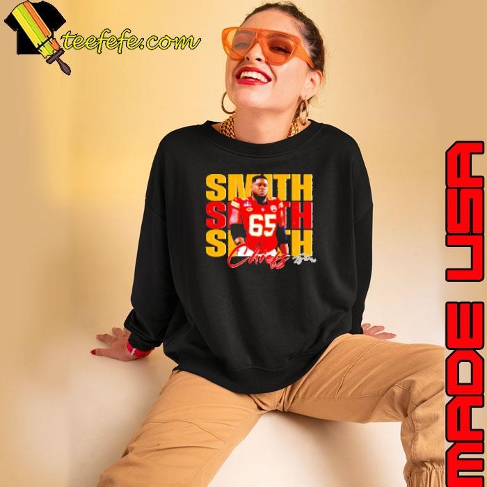 Vintage Trey Smith 65 Kansas City Chiefs Football Players Super Bowl 2025 Sweatshirt