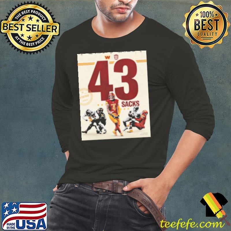 Washington Commanders 43 Regular Season Sacks Chunky Sacks Hunger Program Long Sleeve Tee