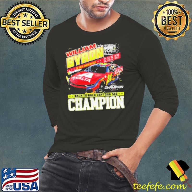 William Byron Checkered Flag Sports 2025 Back To Back Daytona 500 Champion Past Winners Shirt