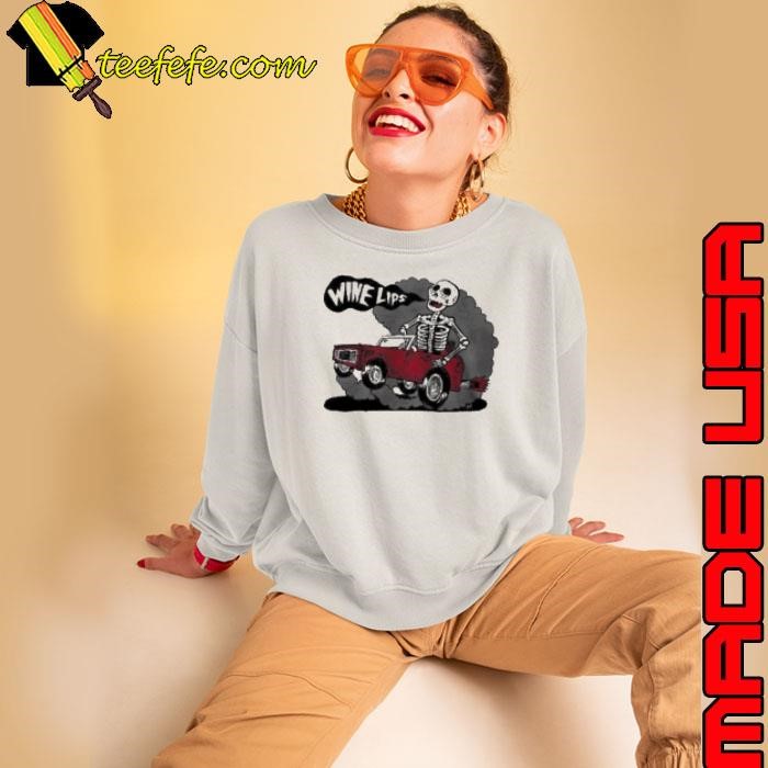 Wine Lips Skeleton Sweatshirt
