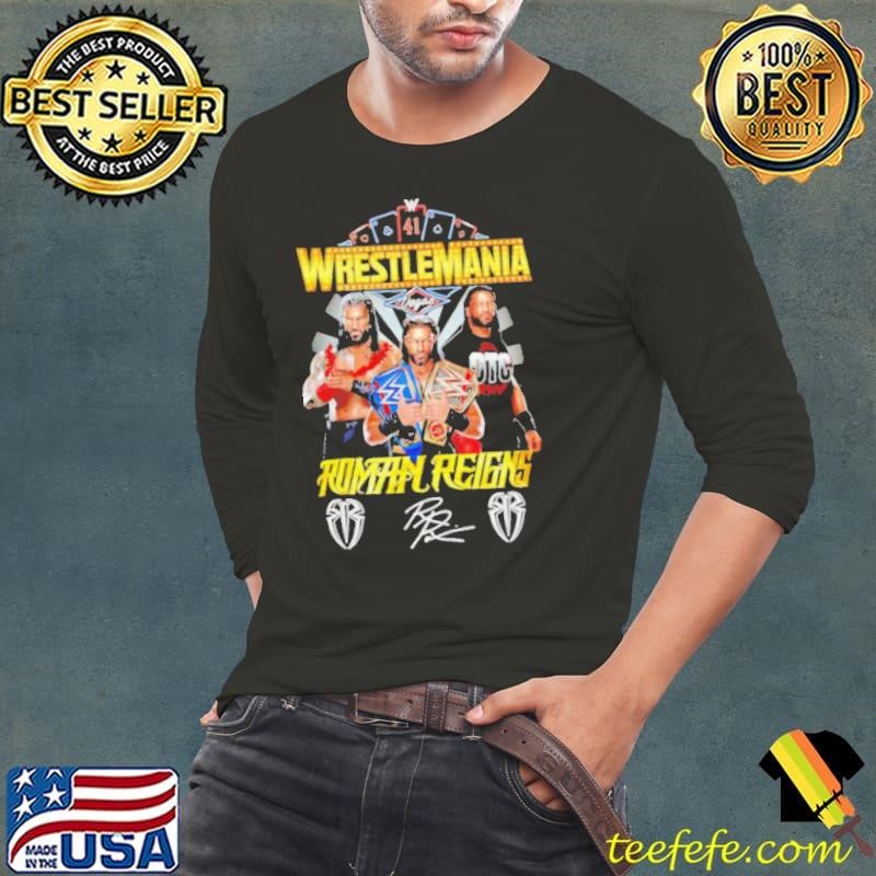 Wrestlemania Roman Reigns WWE signature Long Sleeve Tee