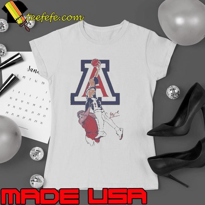 Arizona Wildcats Mens Basketball NCAA Caleb Love Poster Dunk Signature Ladies tee