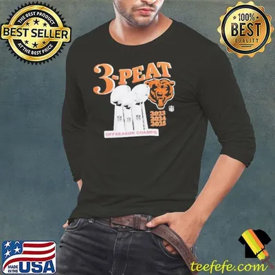 Chicago Bears 3 peat Off Season Champs 2023 2025 shirt