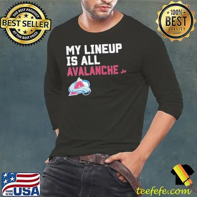Colorado Avalanche my lineup is all logo shirt