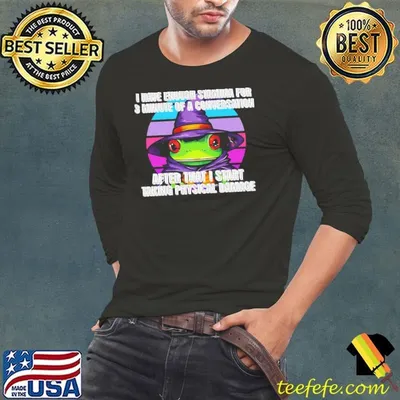 I Have Enough Stamina for 3 Minutes of Conversation Frog Vintage T-Shirt