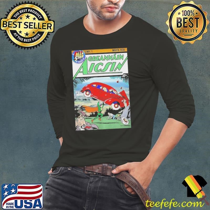 Irish Language Action Comic Long Sleeve Tee