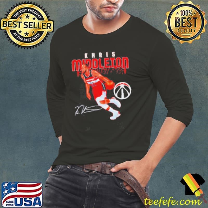 Khris Middleton Washington Wizards Shattered Long Sleeve Tee