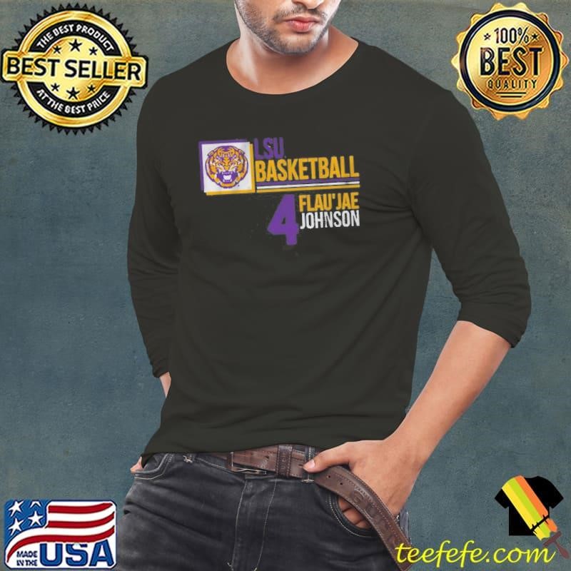 LSU Basketball FlauJae Johnson 4 Long Sleeve Tee