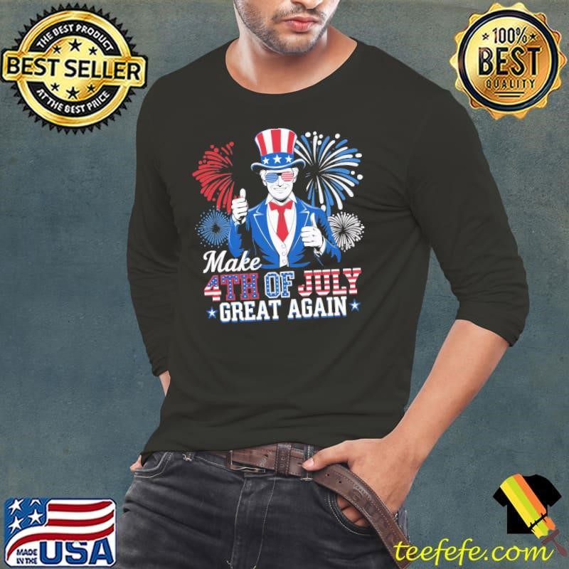 Make 4th Of July Great Again Patriotic Firework Donald Trump T-Shirt