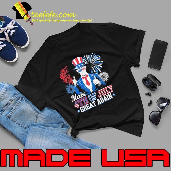 Make 4th Of July Great Again Patriotic Firework Donald Trump Unisex