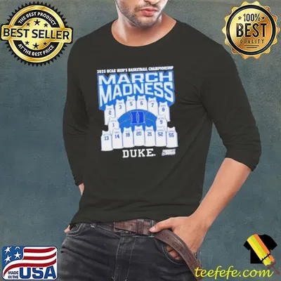 March Madness Duke Blue Devils Jersey 2025 NCAA Mens Basketball Champions Shirt
