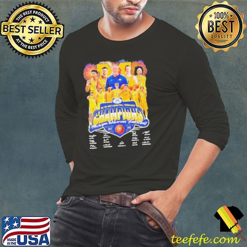 Michigan Wolverines basketball big ten Tournament Champions 2025 signatures Long Sleeve Tee