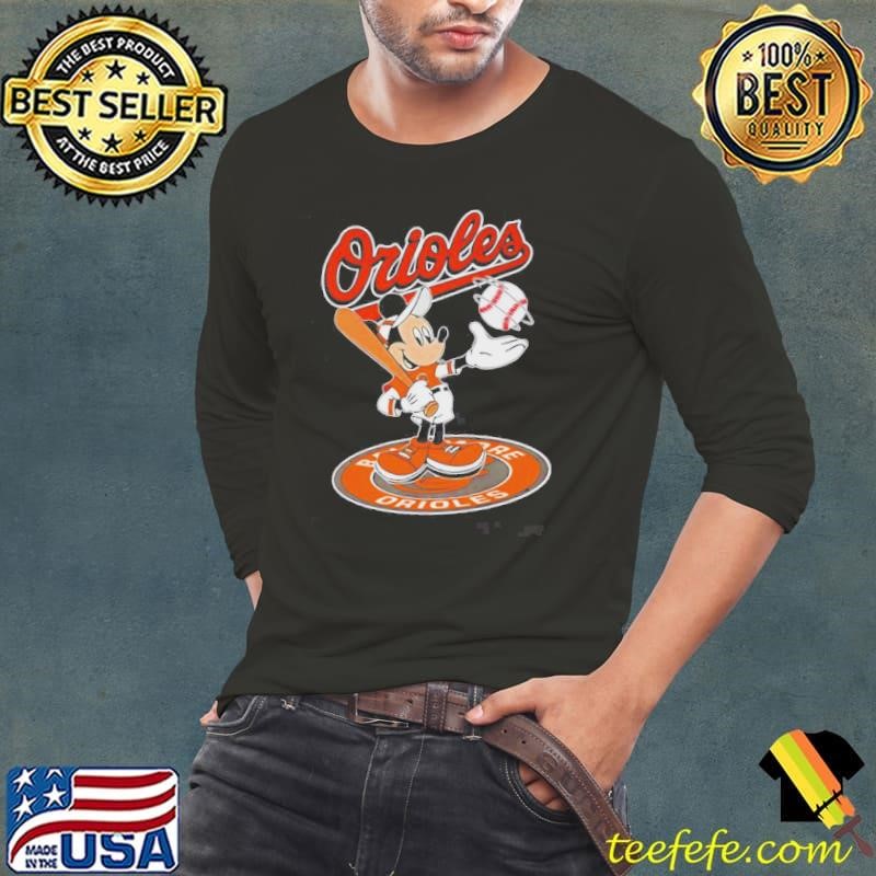 Mickey Mouse Baltimore Orioles Baseball Shirt