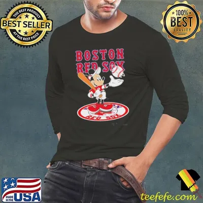 Mickey Mouse Boston Red Sox Baseball Shirt