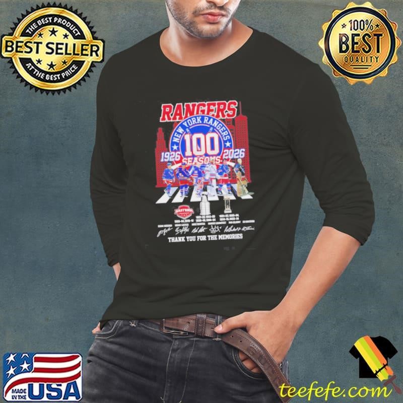 New York Rangers 100 Seasons 1926 2026 Abbey Road Thank You For The Memories Shirt