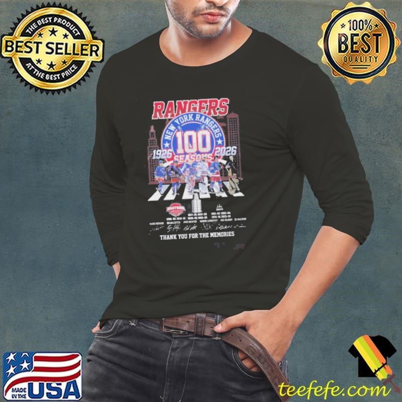 New York Rangers 100 Seasons 1926-2026 Thank You For The Memories Signatures Shirt