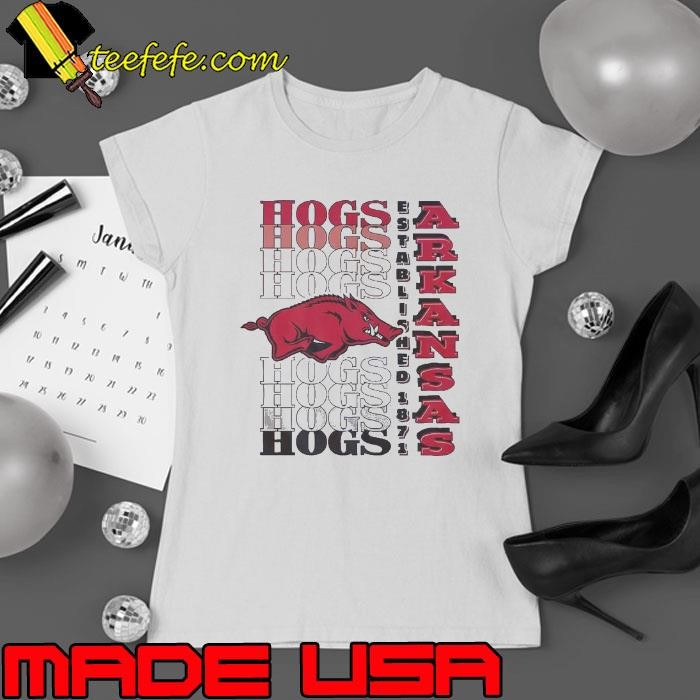 Nice Arkansas Razorbacks Gradient Wordmark Ladies tee