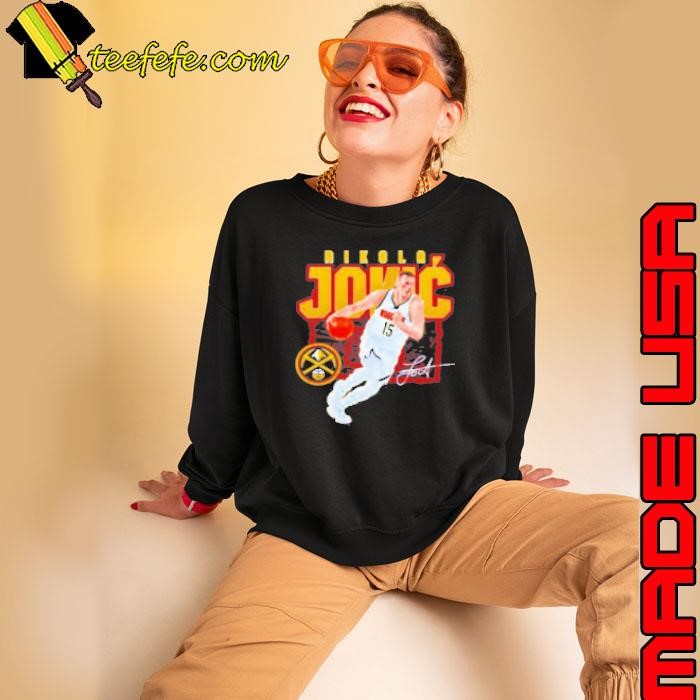 Nikola Jokic Denver Nuggets signature shattered Sweatshirt
