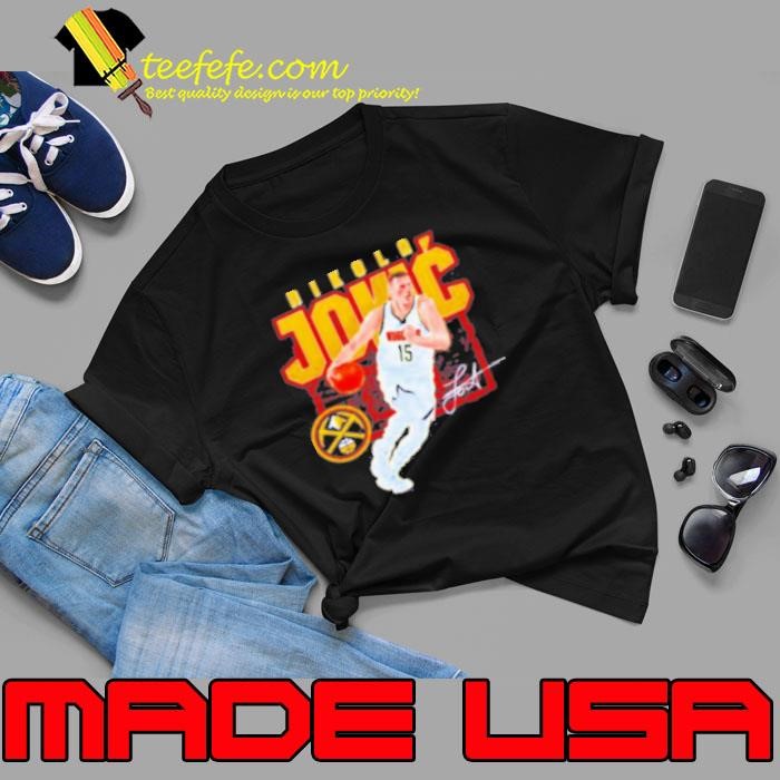 Nikola Jokic Denver Nuggets signature shattered Unisex