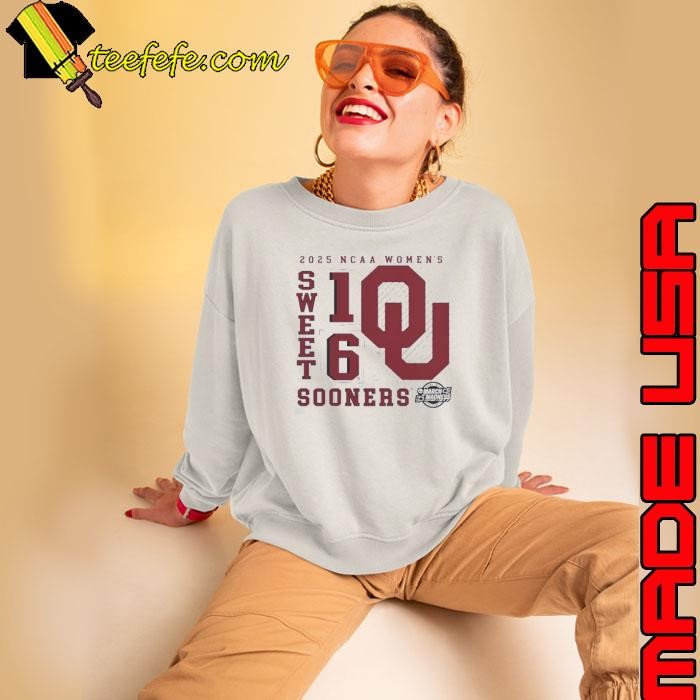 Oklahoma Sooners 2025 NCAA Women’s Basketball Tournament March Madness Sweet 16 No Look Pass shirt