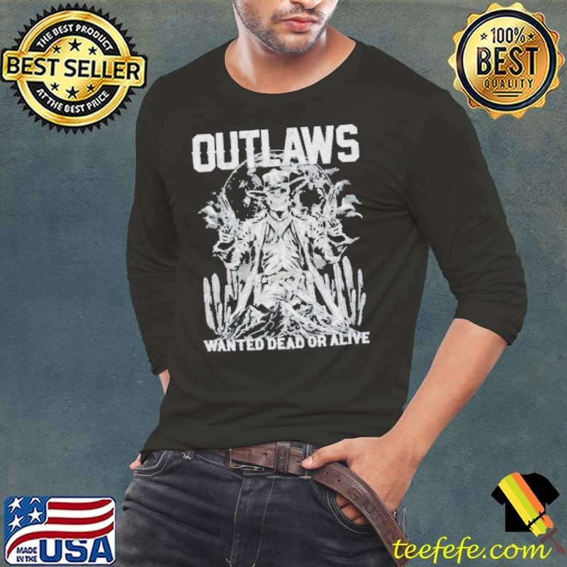Outlaws Barbed Wire Skull Tee Jimbo Cowboy Puff Ink shirt