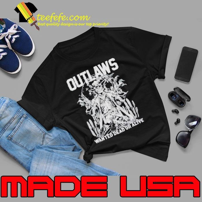 Outlaws Barbed Wire Skull Tee Jimbo Cowboy Puff Ink Unisex
