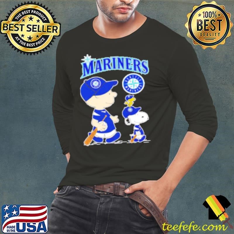 Peanuts Snoopy Charlie walking Seattle Mariners Shirt