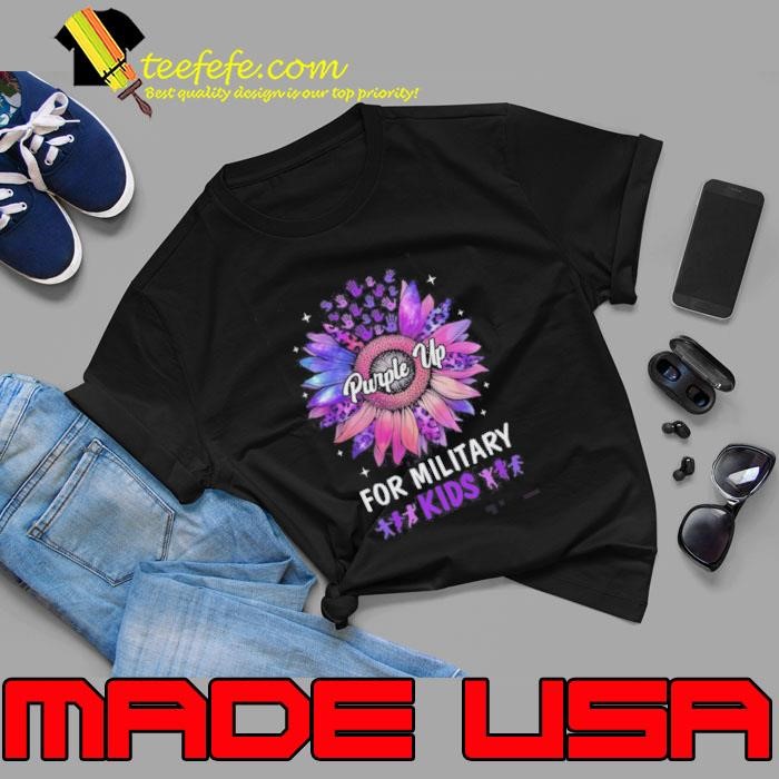 Purple Up For Military Kids Sunflower Military Child Month Unisex